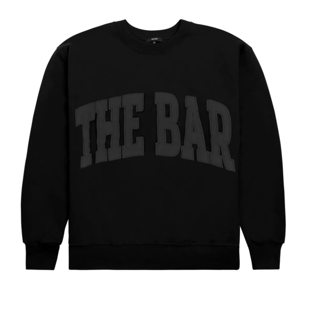 THE BAR VARSITY SWEATSHIRT BLACK